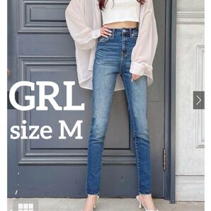GRL グレイル レディース ハイウエストスキニーデニムパンツ レディース M インディゴ デニム ストレッチ