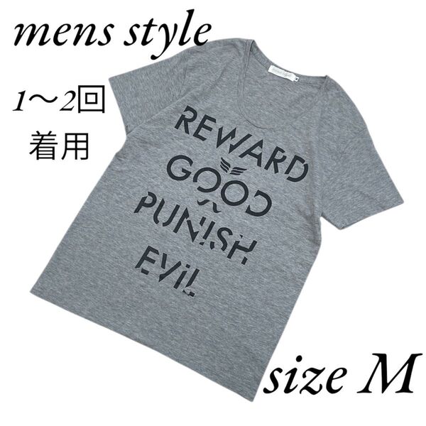 メンズスタイル メンズトップス Uネック半袖Tシャツ カットソー M グレー 春夏 半袖 Tシャツ カットソー 半袖Tシャツ
