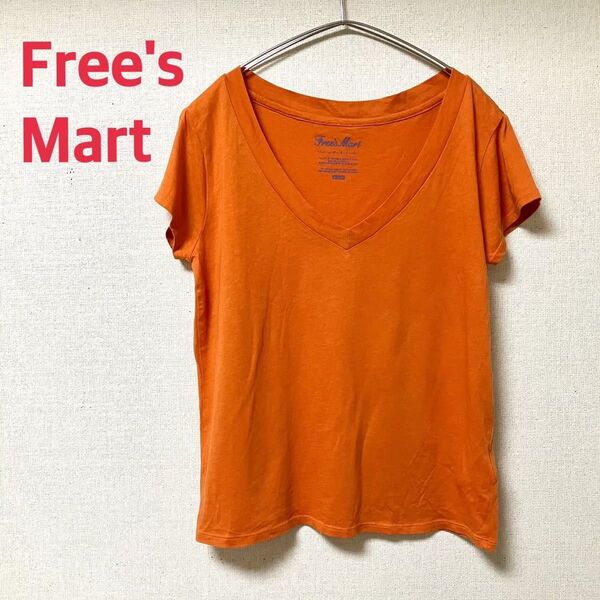 Free's Mart フリーズマート オレンジ Vネック Tシャツ 半袖 Mサイズ