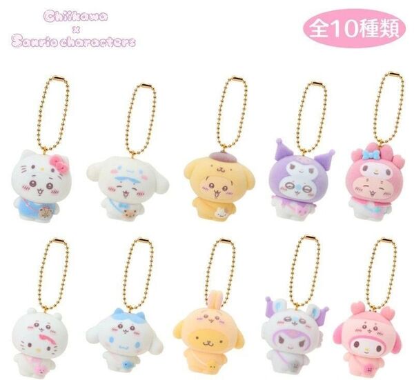 ちいかわ サンリオ キャラクターズ シークレット フロッキー マスコット 全10種 コンプリート