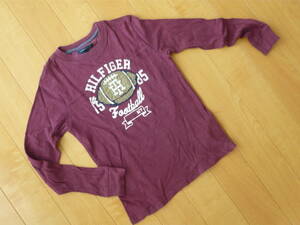 ★【中古美品】Tommy Hilfiger ジュニア 長袖 Tシャツ 紫系 サイズ S/P 6-7◆トミー ヒルフィガー キッズ 子供服 男の子【古着】