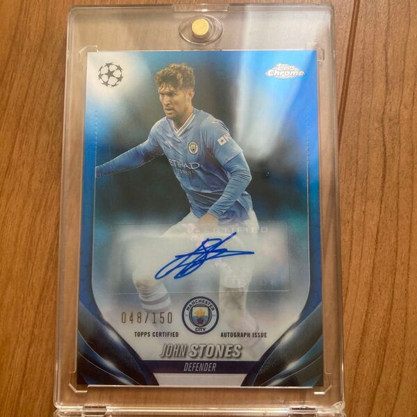 Topps Chrome John Stones ジョンストーンズ 直筆サインカード 048/150 カラーマッチ