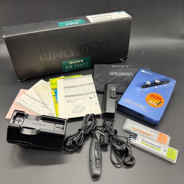【極美品】SONY ソニー WALKMAN ウォークマン カセット プレーヤー WM-EX677 外箱 付属品多数