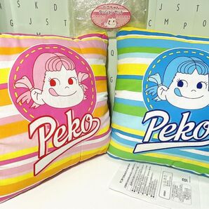ペコちゃん 45cm×45cmのクッション2色セット 2004〜2006頃のグッズ 20年前のグッズ