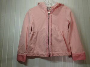 ★ジューシークチュール/JUICY COUTURE 100cm★長袖パーカー・ピンク/ファスナー/後ろリボン飾り(取り外し可能)/袖ボタンパール調s1742