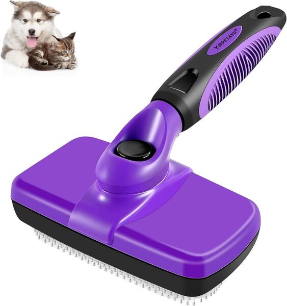 犬用ブラシ ショートロングヘア セルフクリーニングスリッカーブラシ 猫&動物用 ペットリトラクタブルブラシ 大中小用 抜け毛