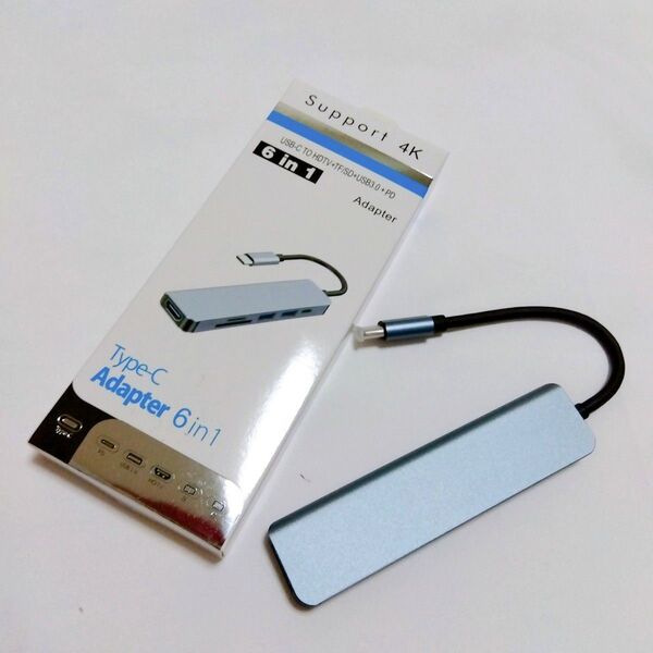 USB C ハブ 6-in-1 HDMI Type-C アダプタ