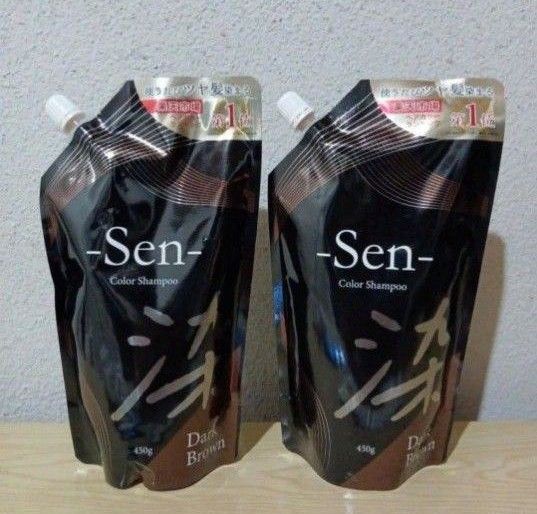 Senシャンプー ダークブラウン 2袋セット