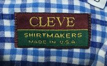 USA製 CLEVE クリーブ シアサッカー地 チェック柄 長袖シャツ サイズ S Made in U.S.A_画像6