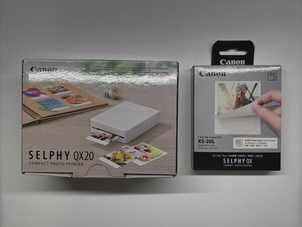 Canon SELPHY QX20 コンパクトフォトプリンター +用紙(XL-20L)18枚 インク付属