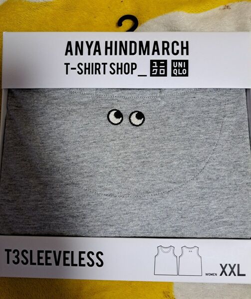 ユニクロ×アニヤハインドマーチT3SLEEVELESS ノースリーブグレー XXL 新品タグ付き 男女兼用
