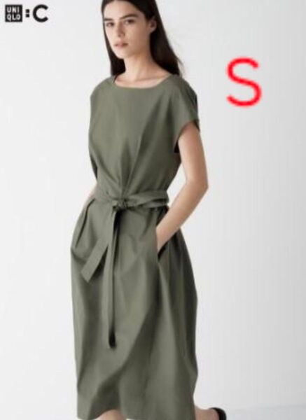 UNIQLO-C コクーンワンピース オリーブ Sサイズ