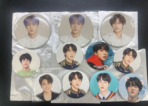 BTS バンタン 防弾少年団 ジョングク テヒョン V ジミン ジン ホソク ナムジュン うちわ 缶バッジ ソウルコン