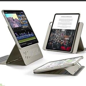 ESR iPad Air 13インチ ケース(2024)専用 取外し可能なマグネットカバー 12.9インチ回転式