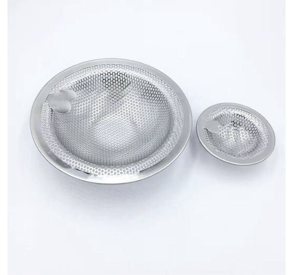 洗面器排水口用 ユニットバス用 ゴミ受け ステンレス製 排水口カバー 2個セット ステンレス製 ざる ボール ゴミ受け シルバー