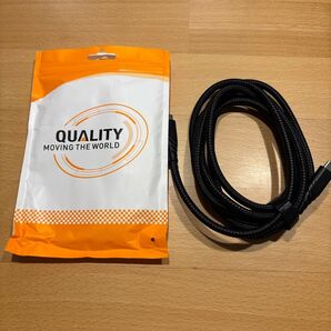 USB-C 充電ケーブル 長い 200cm 2m PD対応 20W急速充電 ケーブル ブラック シンプル