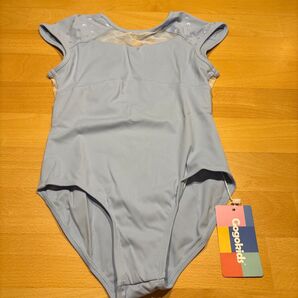 バレエレオタード 130cm バレリーナ バレエ キッズ ブルー 青 水色 花柄 レオタード バレエ みずいろ 可愛い 花