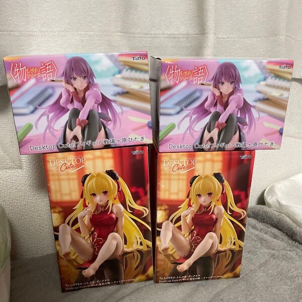 戦場ヶ原ひたぎ 金色の闇 Desktop Cute フィギュア 4体 化物語 To Loveる ダークネス チャイナ