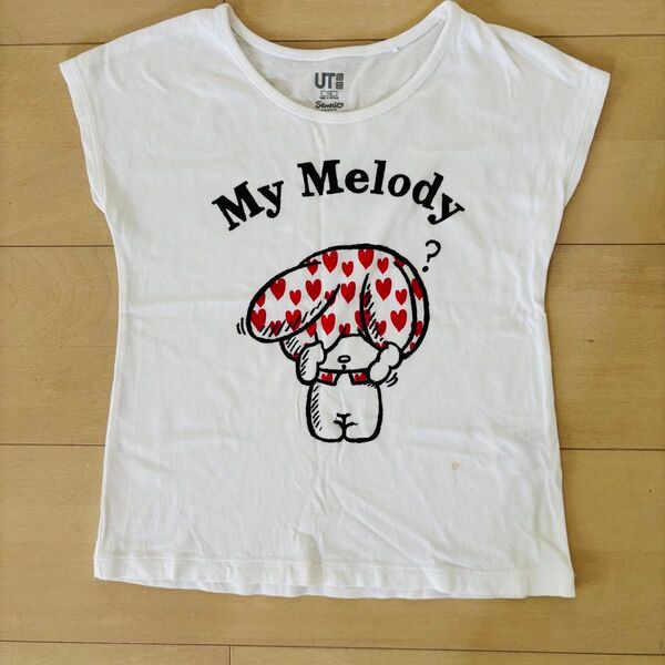 Tシャツ キッズ 子供 110 マイメロディ ユニクロ ホワイト 白