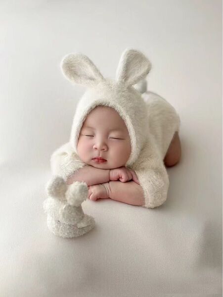 ニューボーンフォト うさぎ 新生児 着ぐるみ コスチューム 赤ちゃん