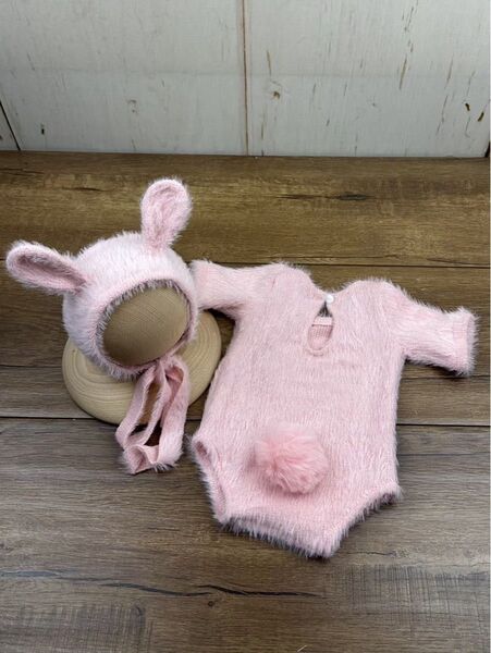 ニューボーンフォト うさぎ 新生児 着ぐるみ コスチューム 赤ちゃん