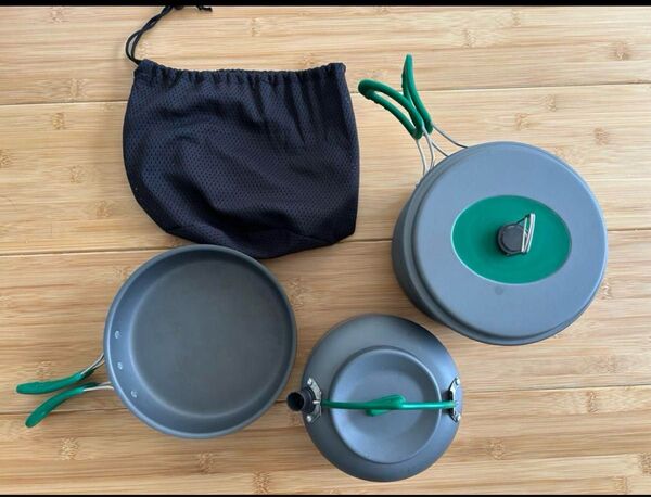 used クッカーセット フライパン 鍋 ケトル 調理器具 アウトドア キャンプ