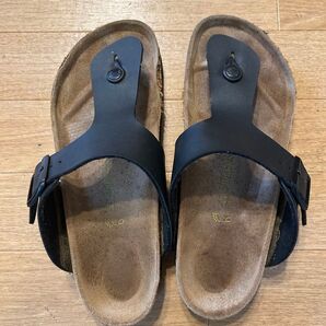 難あり BIRKENSTOCK ビルケンシュトック Gizeh ギゼ サンダル 41 ブラック 26.5