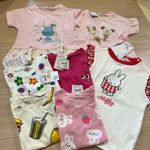 【新品未使用】キッズ西松屋/バースデイ/しまむら 半袖Tシャツ 女の子 Tシャツ トップス