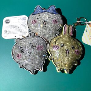 3個セット ちいかわ ラインストーンキーホルダー 2 ハチワレ うさぎ