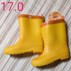 値下げ↓未使用 キッズ レインブーツ 17.0cm 黄色