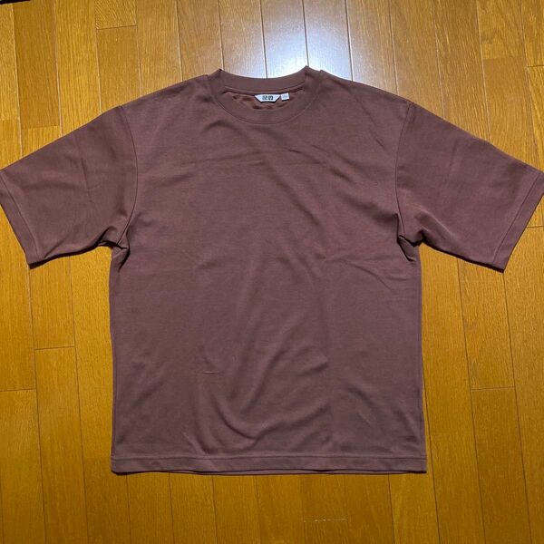 ユニクロ メンズ エアリズム コットン オーバーサイズ Tシャツ 5部袖 Lサイズ