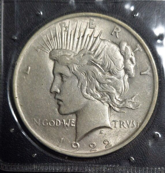 アメリカ 1922年 ピースダラー銀貨