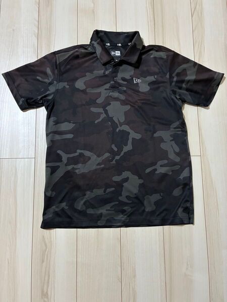 ゴルフ GOLF ポロシャツ ゴルフウェア L 半袖ポロシャツ ニューエラ NEW ERA 迷彩柄