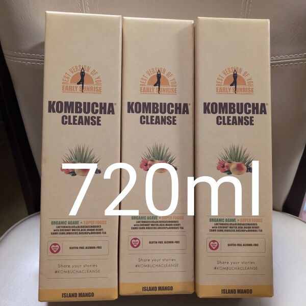 コンブチャクレンズ KOMBUCHA CLEANSE ユニヴァフュージョン 720ml3本
