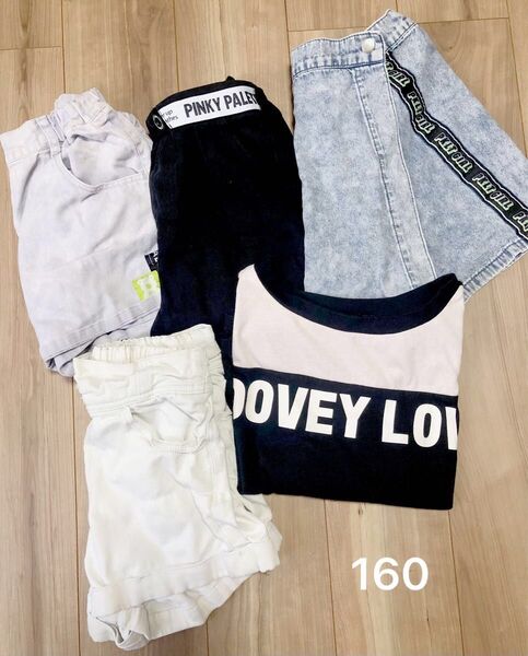 【160】ブランド女の子 ジュニア服 まとめ売り 5点セット