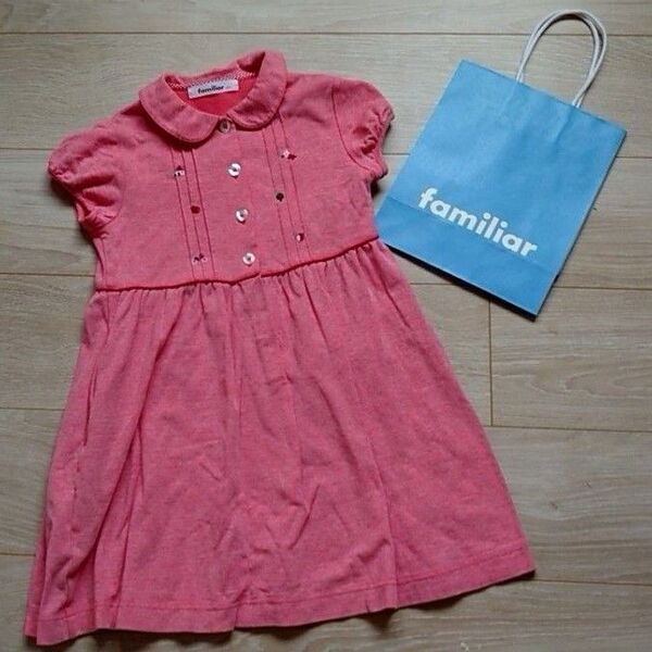 familiar ファミリア ワンピース 女の子 半袖ワンピース 120