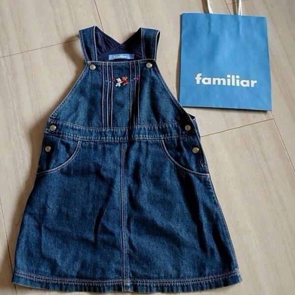 familiar ファミリア 120cm デニム オーバーオール 女の子 110
