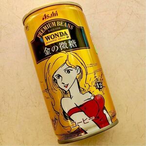  Asahi one da золотой. мельчайший сахар Lupin III 12 номер Mine Fujiko жестяная банка кофе 
