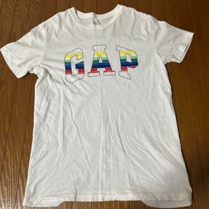 GAP ロゴTシャツ レインボー ホワイト