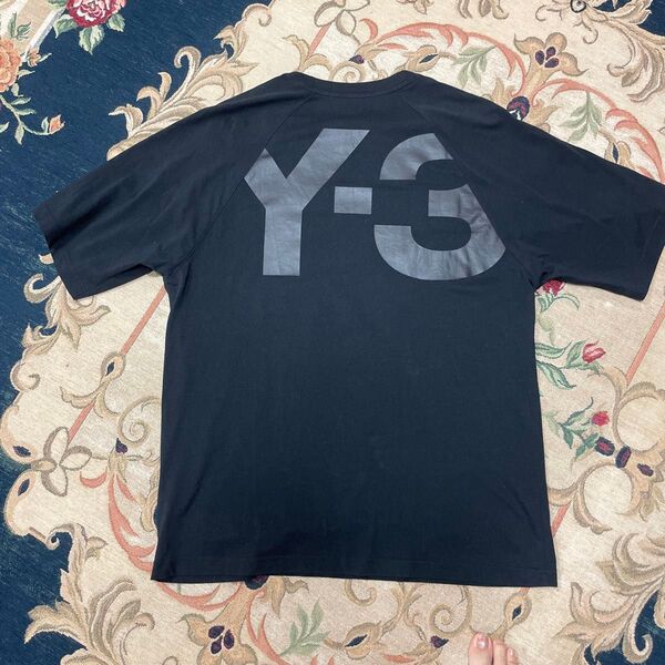 試着のみ Y-3 ワイスリー バック ロゴ ブラック 半袖 Tシャツ M