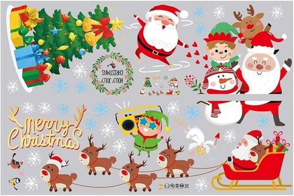 ステッカー DIY メリークリスマス ウォールステッカー ドア 窓 装飾