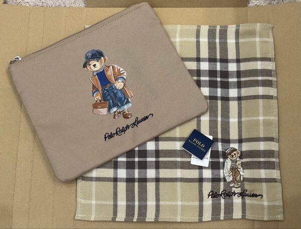 【未使用】ラルフローレン ポロベア ポーチ&タオルハンカチ セット!