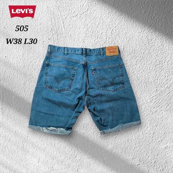 Levi’sリーバイス505デニムハーフパンツショートパンツ短パンW38L30 ボトムス ジーパン