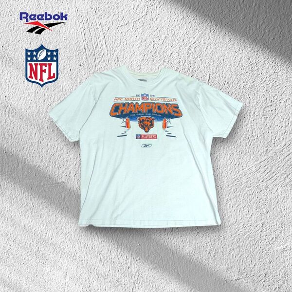 00sReebokNFLシカゴベアーズ2006チャンピオンTシャツホワイト白XL 半袖 古着 クルーネック ビンテージ