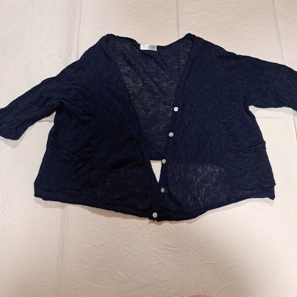 lui.janne ネイビー 半袖カーディガン M
