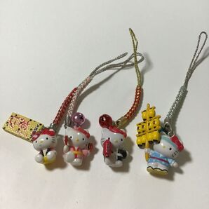 ハローキティ ストラップ ご当地お祭りキティちゃん 4個セット