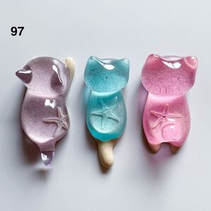 97猫ちゃん3点セット 天然ヒトデ マルチ