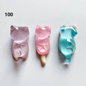 100猫ちゃん3点セット 天然ヒトデ マルチ