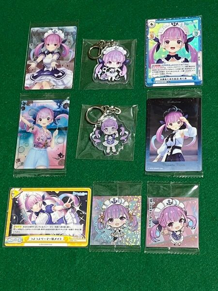 湊あくあ アクリルキーホルダー ウエハース シールなど まとめ売り ホロライブ