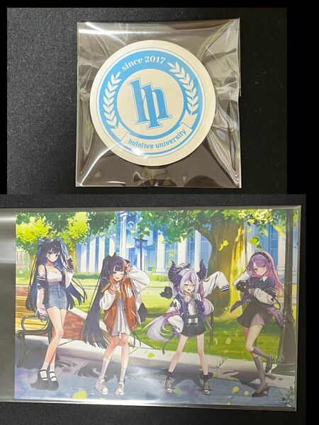 【韓国限定】ホロライブ大学 入場特典 缶バッジ&ポストカード まとめ売り